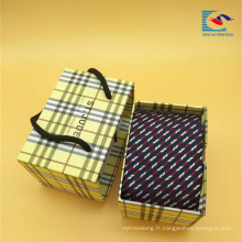 Les boîtes d&#39;emballage de cravate personnalisées de tiroir de luxe de tiroir de luxe